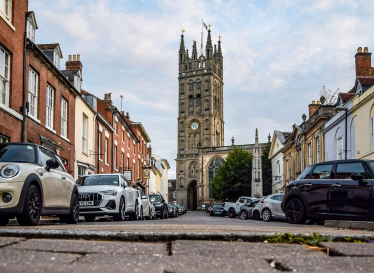 Looking up at Collegiate Church of St Mary, Warwick. Photo by Tom Podmore on Unsplash.